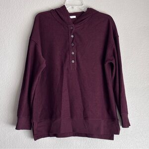 Maurices Women’s Maroon Hooded Long Sleeves Sweatshirt M